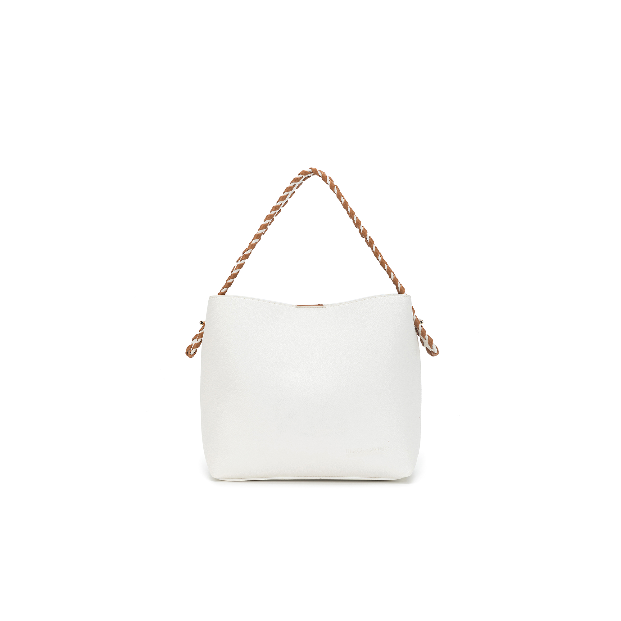 Capella White & Tan 3 Compartment Shoulder / Crossbody Bag for wholesale by BLACK CAVIAR DESIGNS