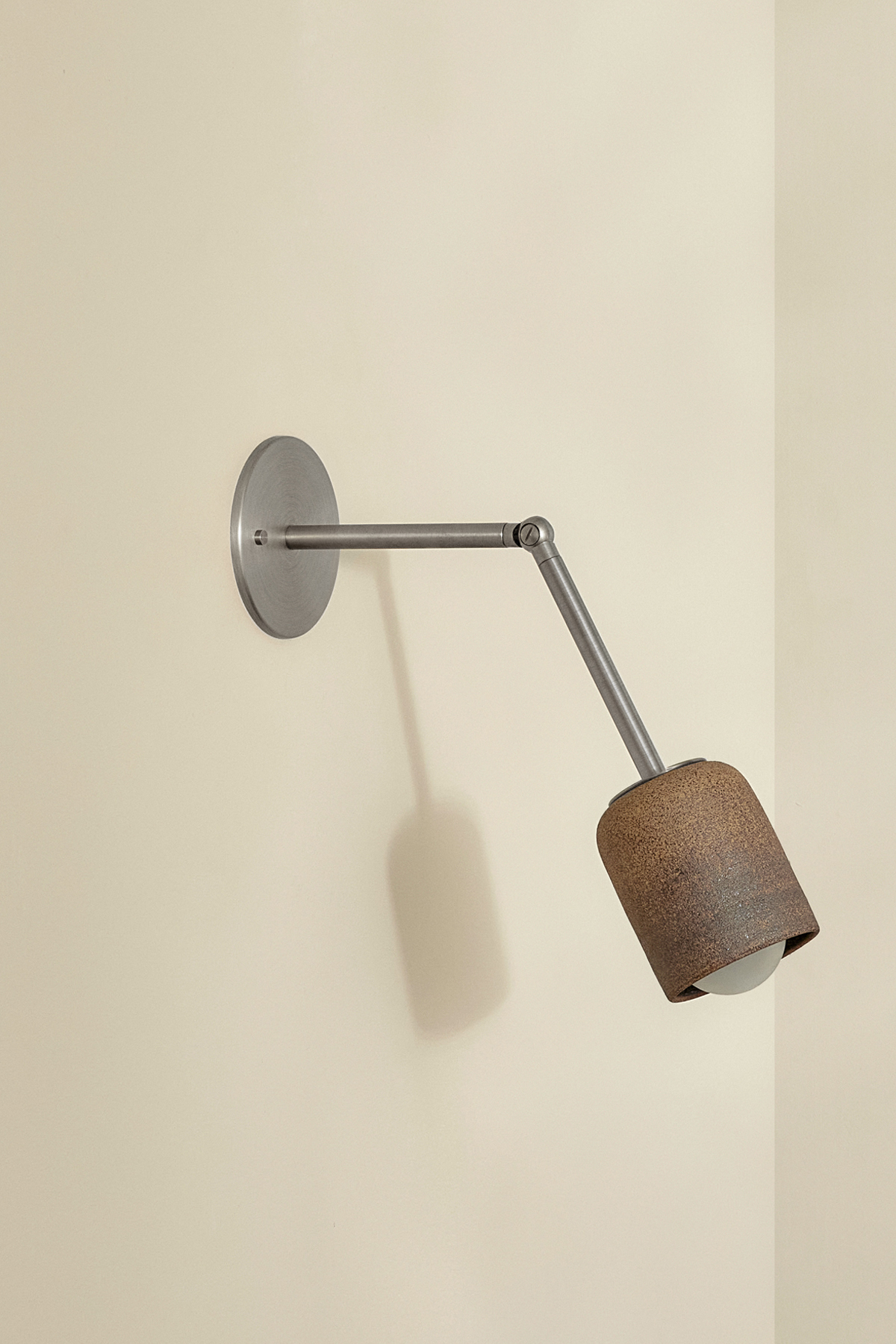Terra 1 Long Wall Light Clay, Brushed Nickel, IP44