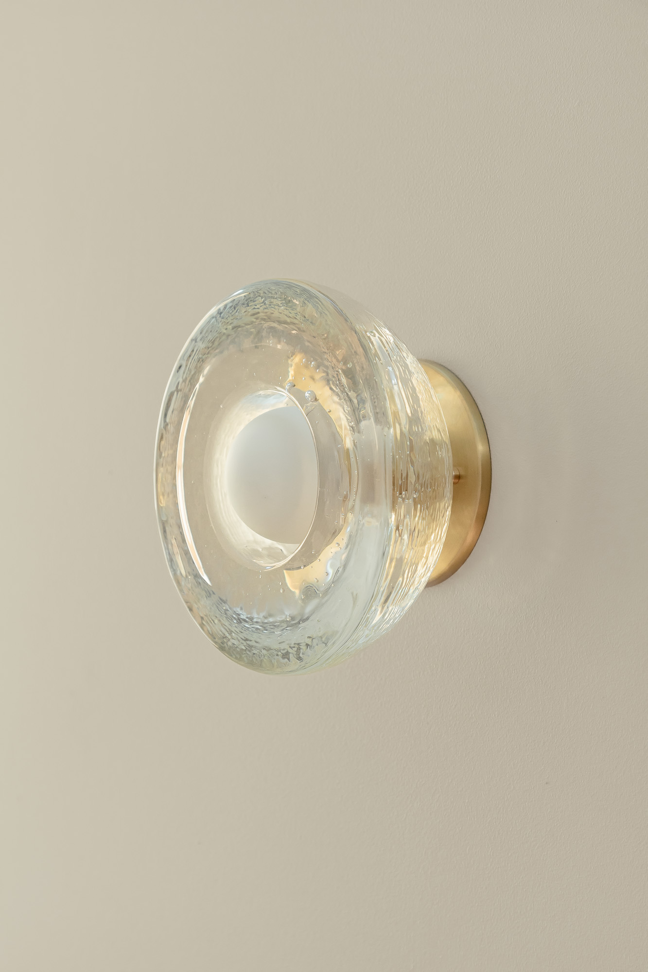 Aurelia Surface Sconce Cast Glass & Brass