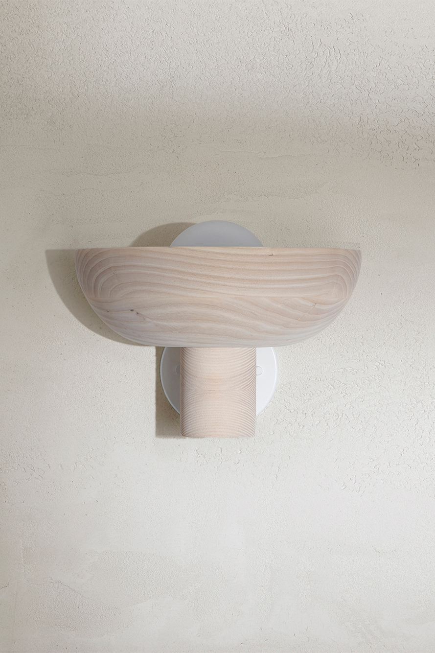 Selene Uplight Large Bleached Ash & White Satin