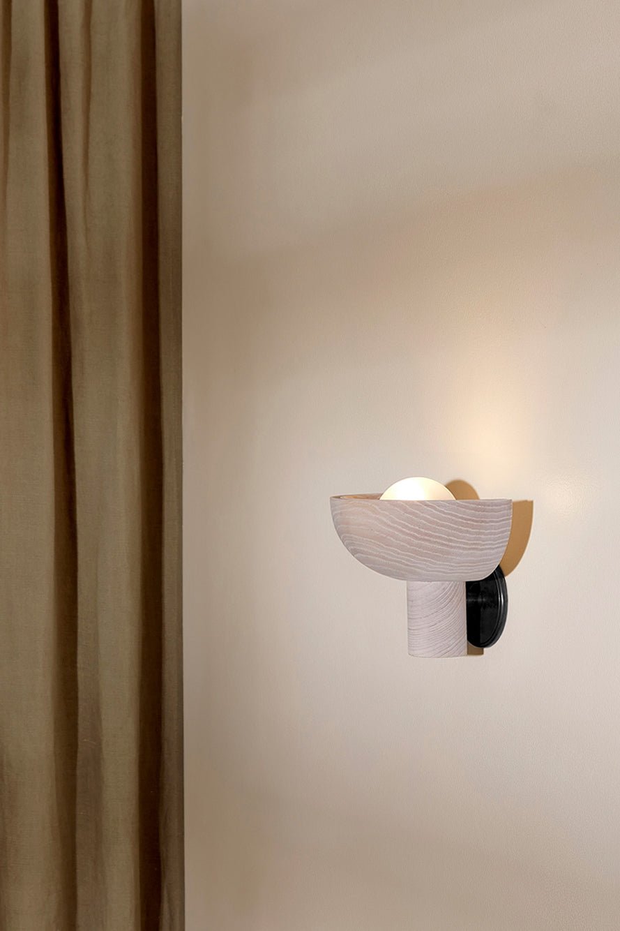 Selene Uplight - Small, Bleached Ash, Brushed Black