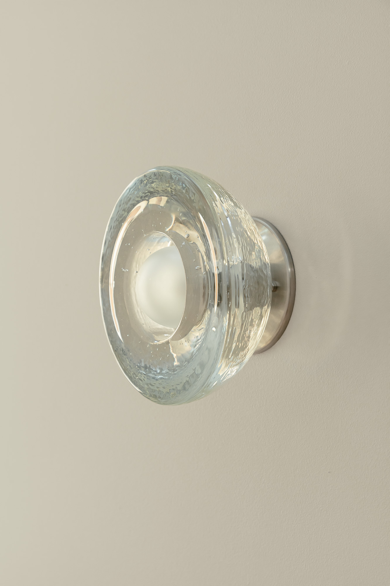 Aurelia Surface Sconce Cast Glass & Brushed Nickel