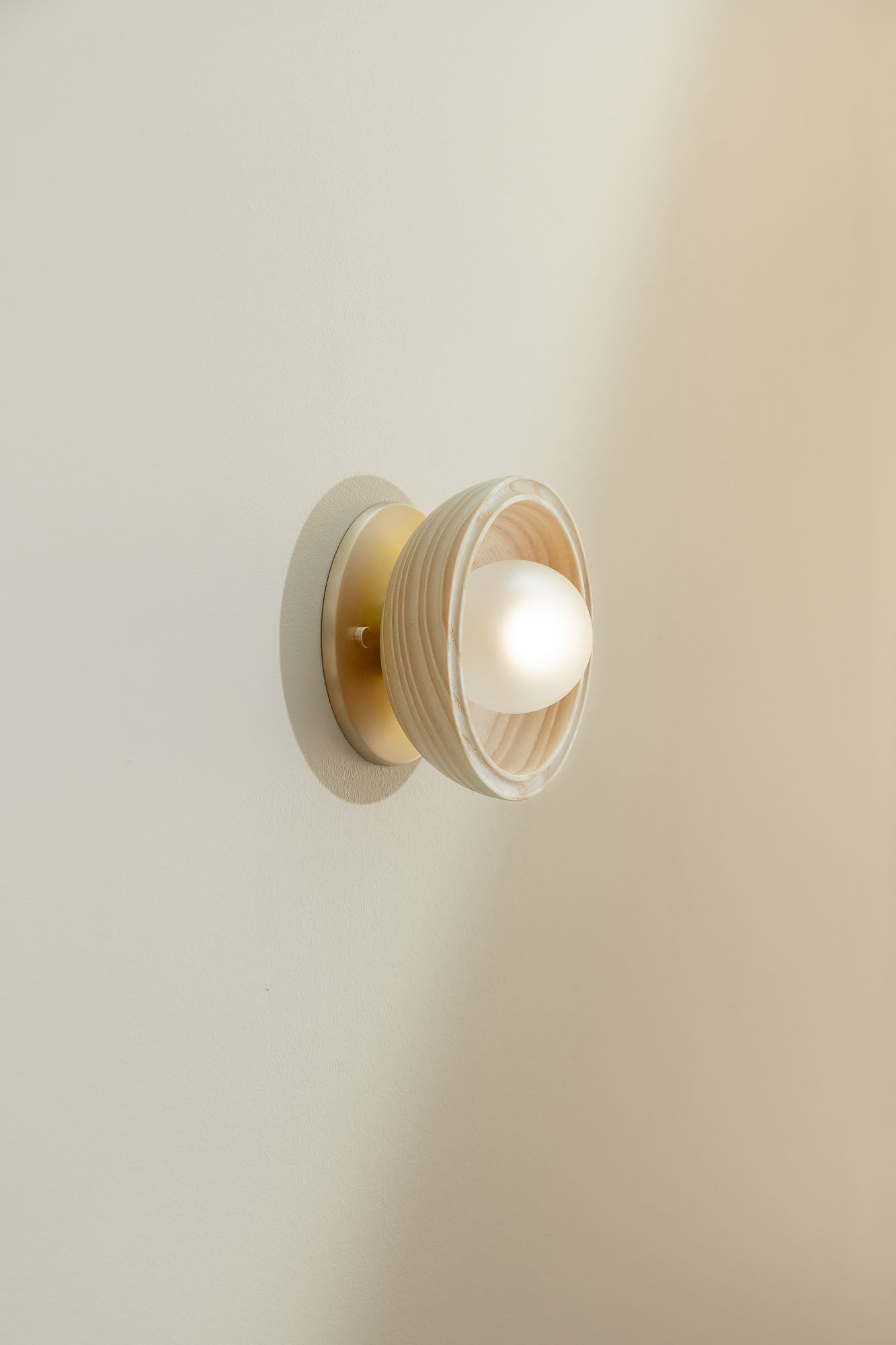 Selene Surface Sconce Mini Ash & Brass