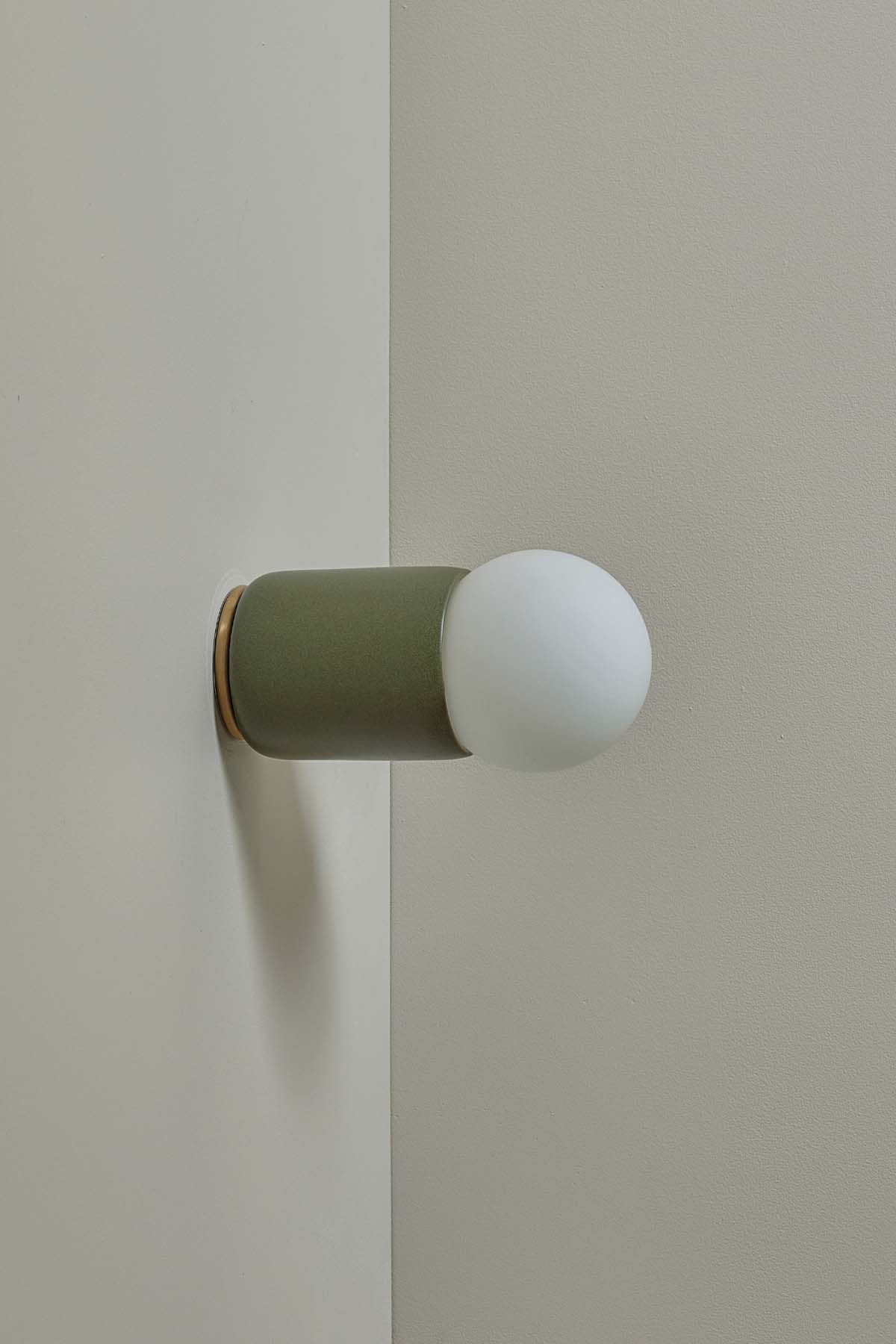 Terra 1 Surface Sconce Olive, Brass