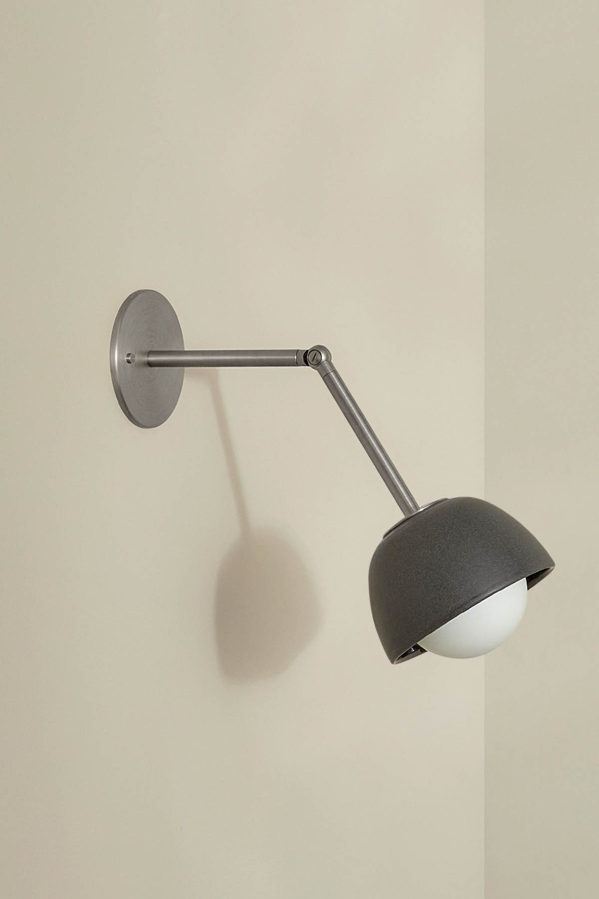 Terra 0 Long Wall Light Lead, Brushed Nickel, IP44