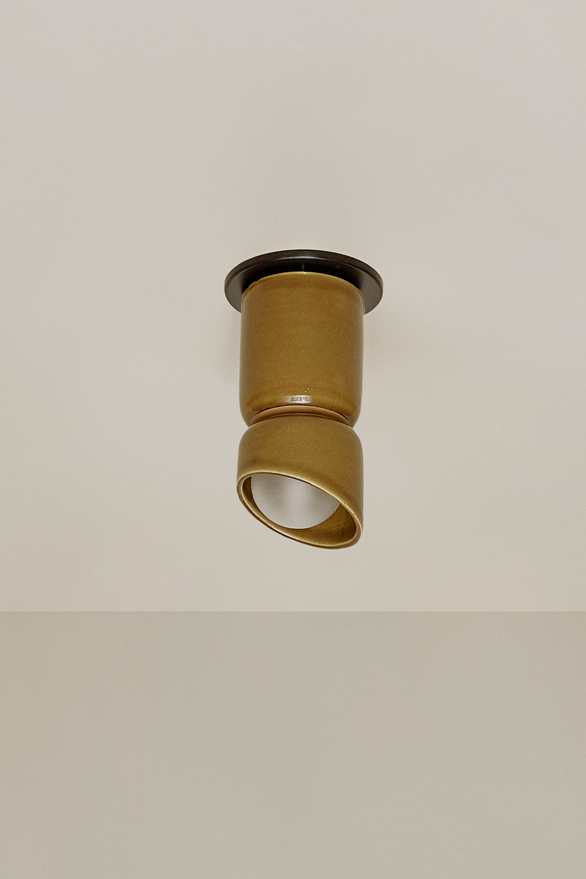 Terra 1.5 Ceiling Light Chartreuse, Brushed Black Slim Base Junction Box Adaptor