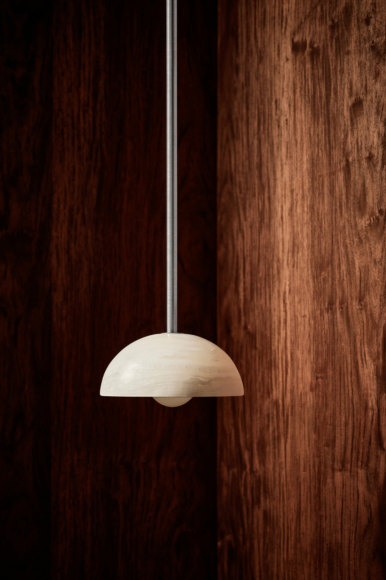 Aurelia Pendant White Onyx & Brushed Nickel