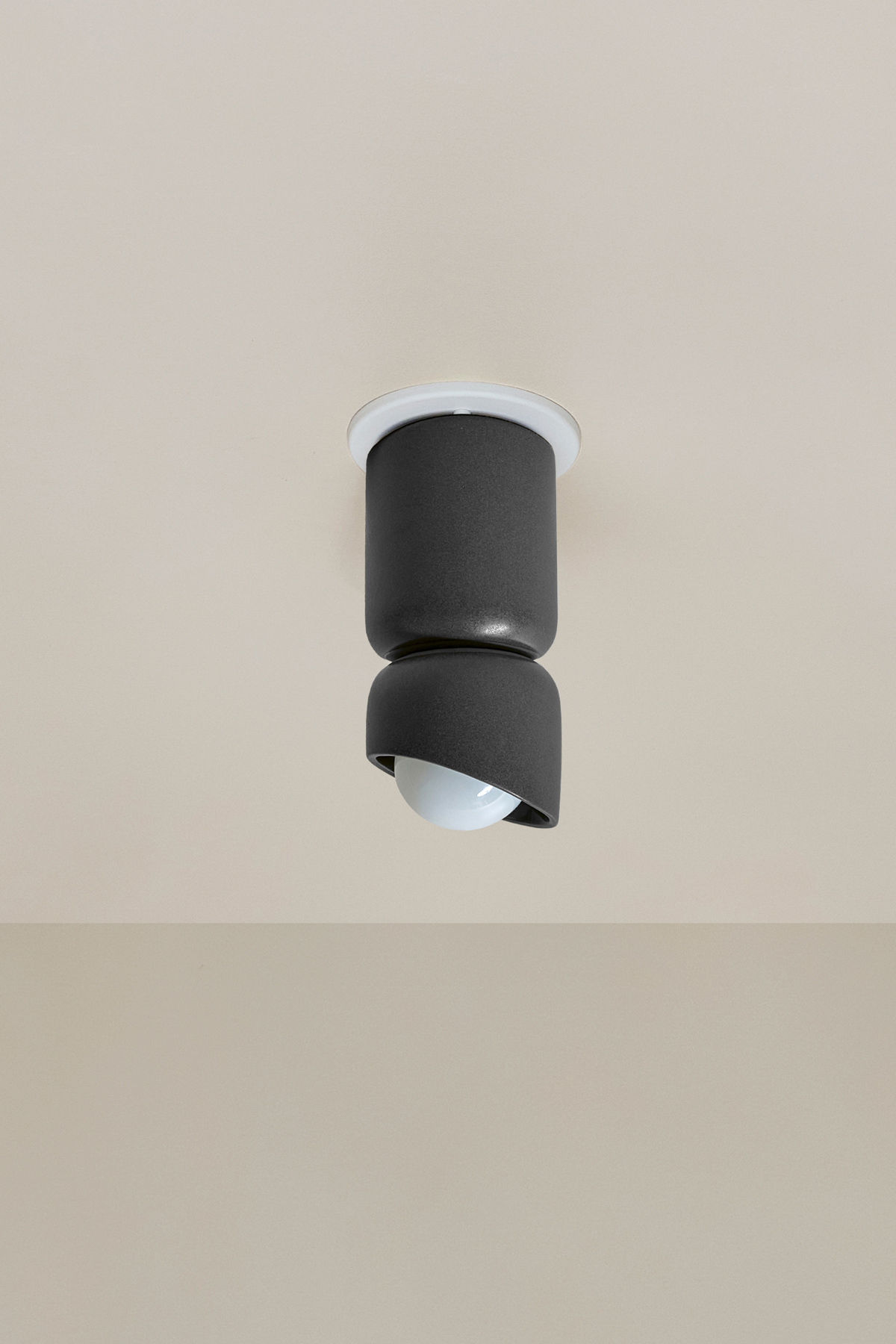 Terra 1.5 Ceiling Light Lead, White Satin Slim Base Junction Box Adaptor