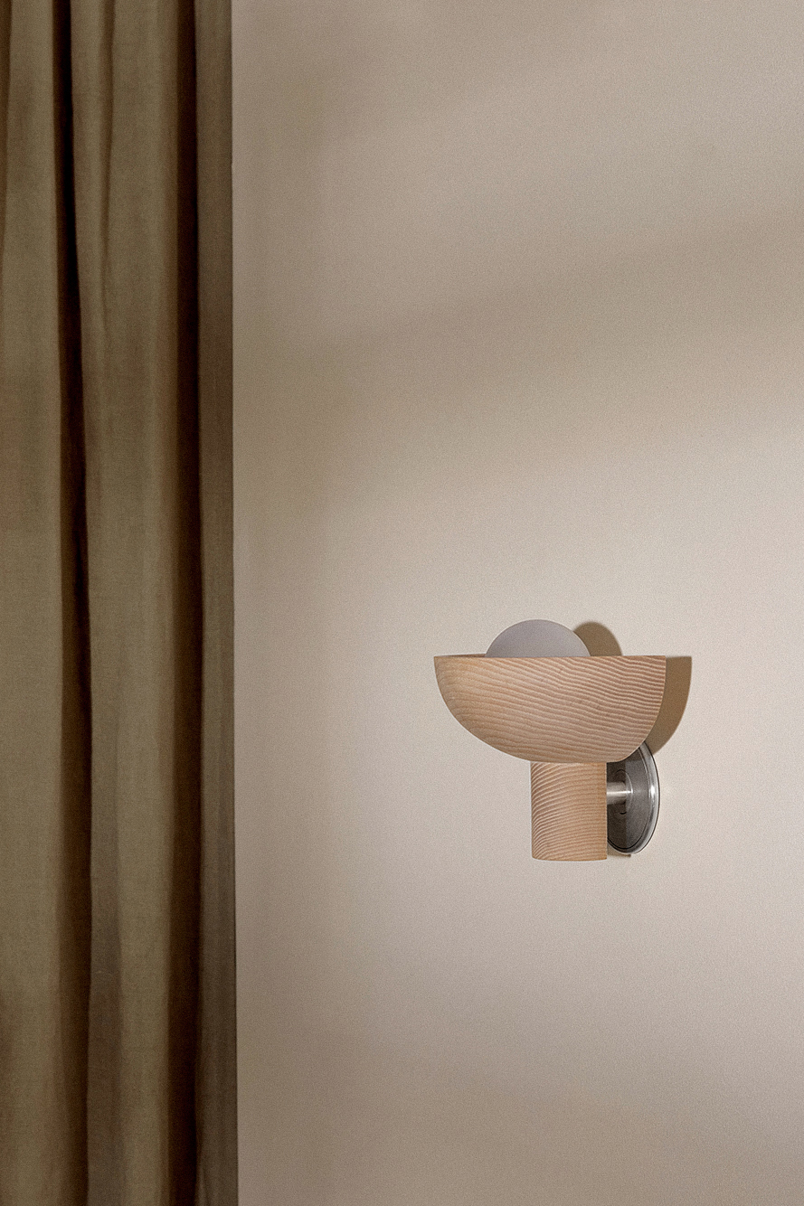 Selene Uplight - Small, Ash, Brushed Nickel