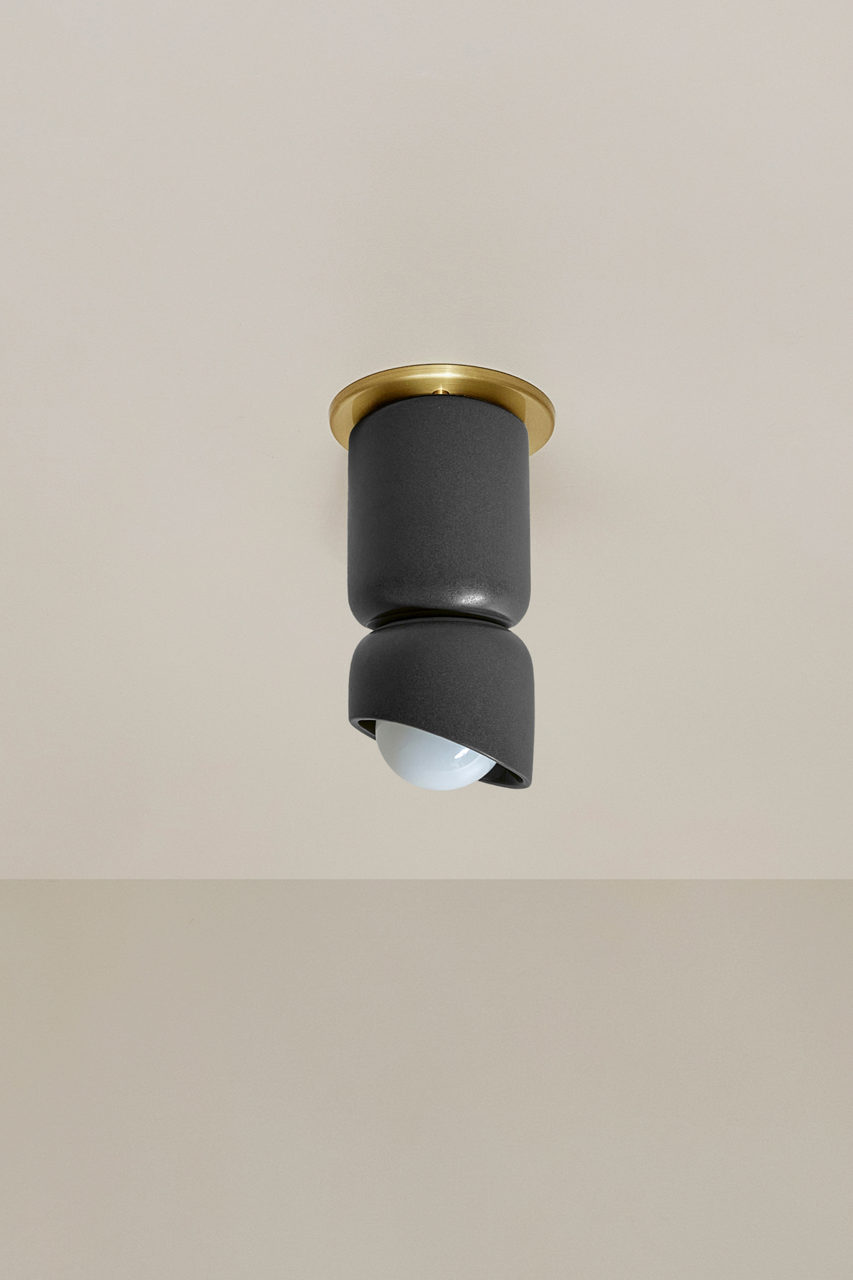 Terra 1.5 Ceiling Light Lead, Brass Slim Base Junction Box Adaptor