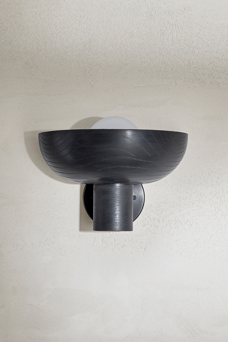 Selene Uplight Large Blackened Ash & Brushed Black