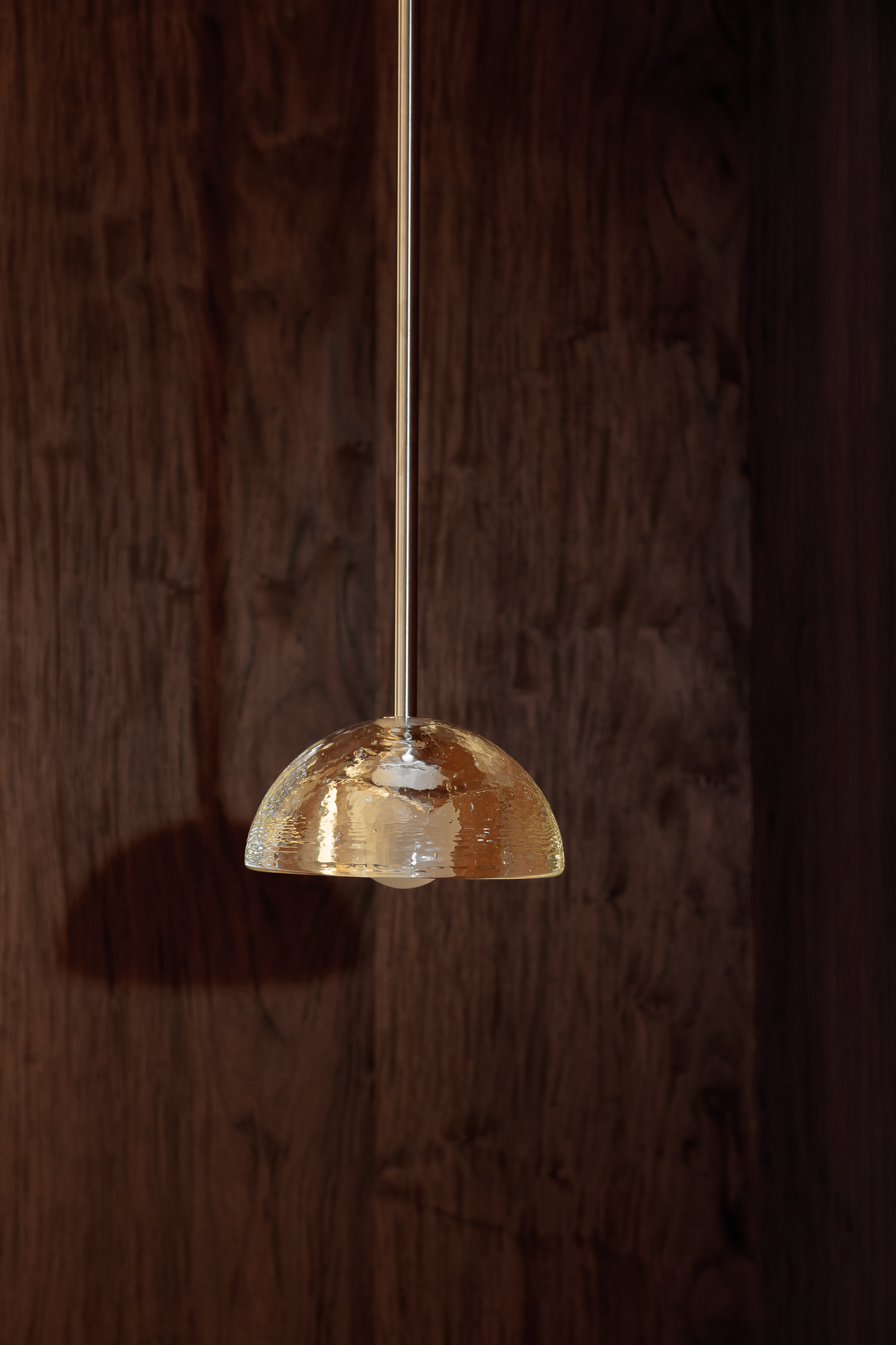 Aurelia Pendant Cast Glass & Brushed Nickel