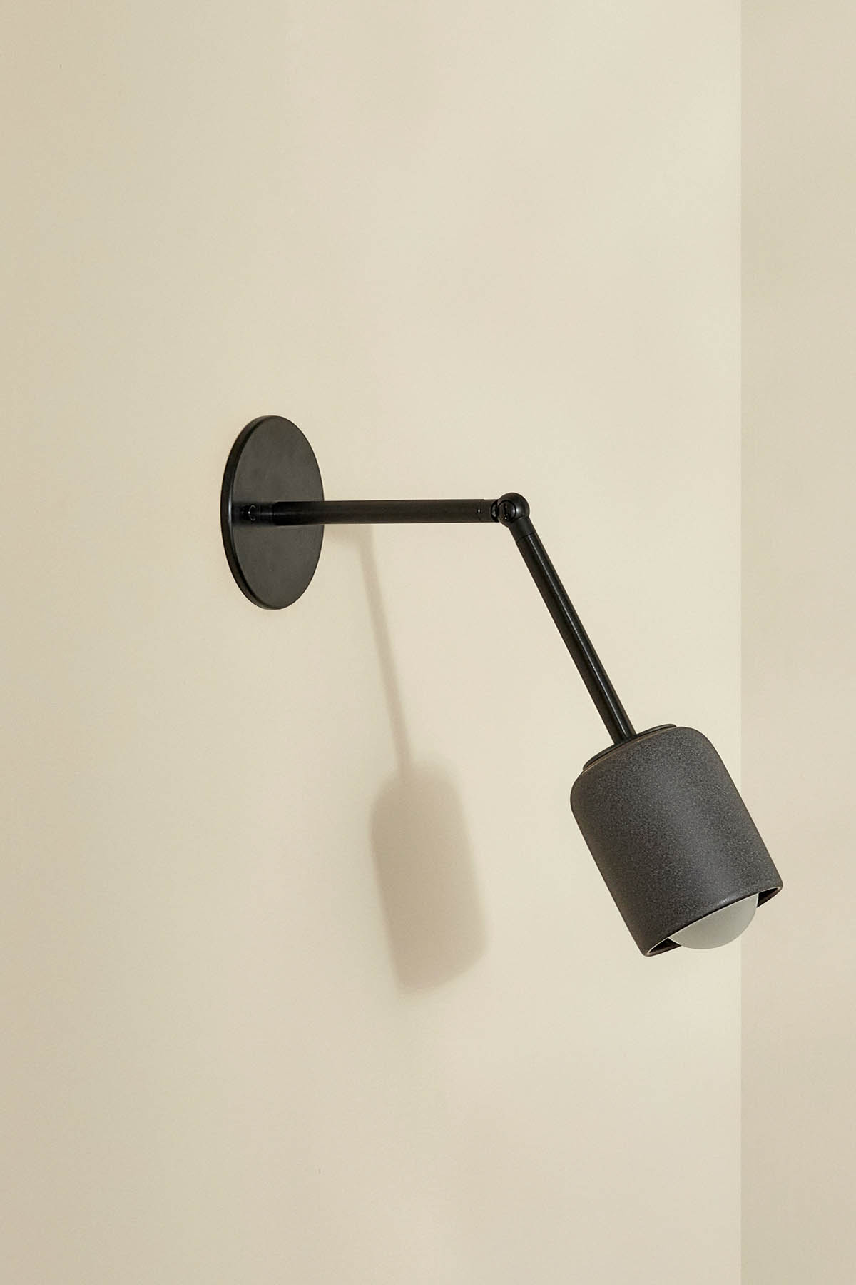 Terra 1 Long Wall Light Lead, Brushed Black, IP44