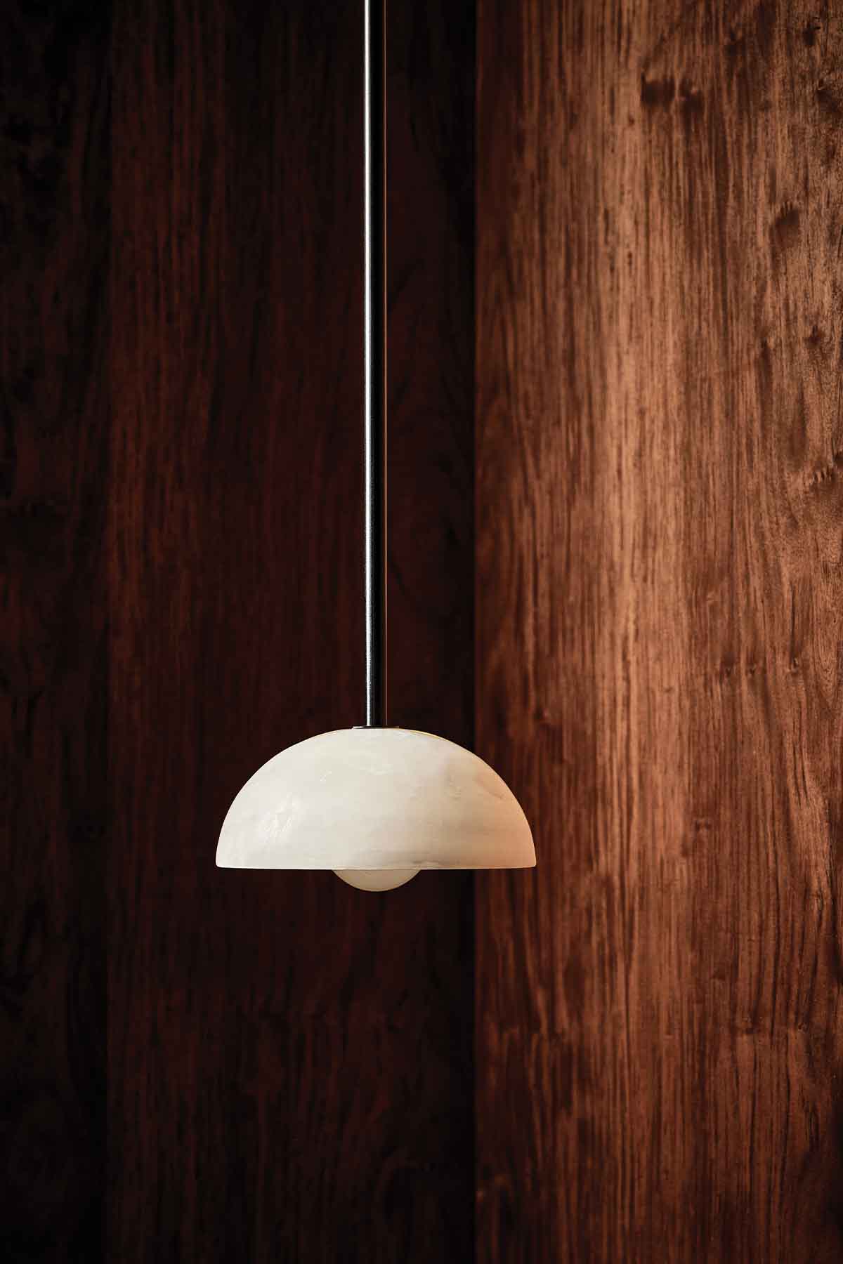 Aurelia Pendant White Onyx & Brushed Black