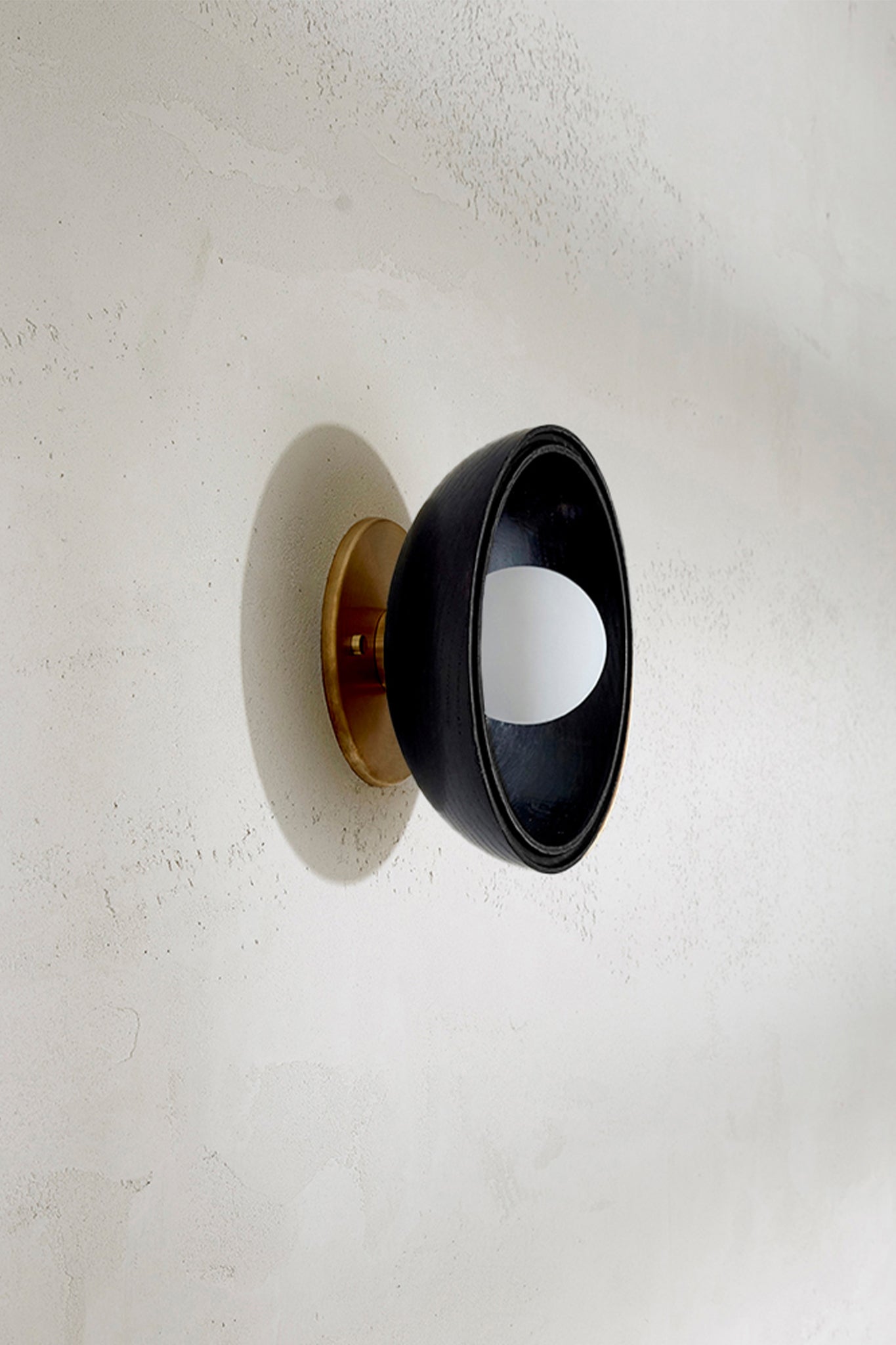 Selene Surface Sconce Small Blackened Ash & Brass