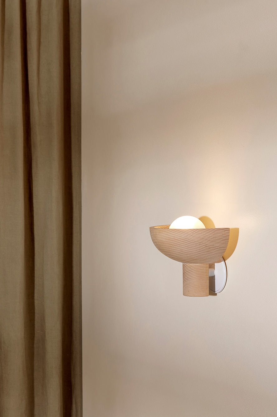 Selene Uplight - Small, Ash, White Satin