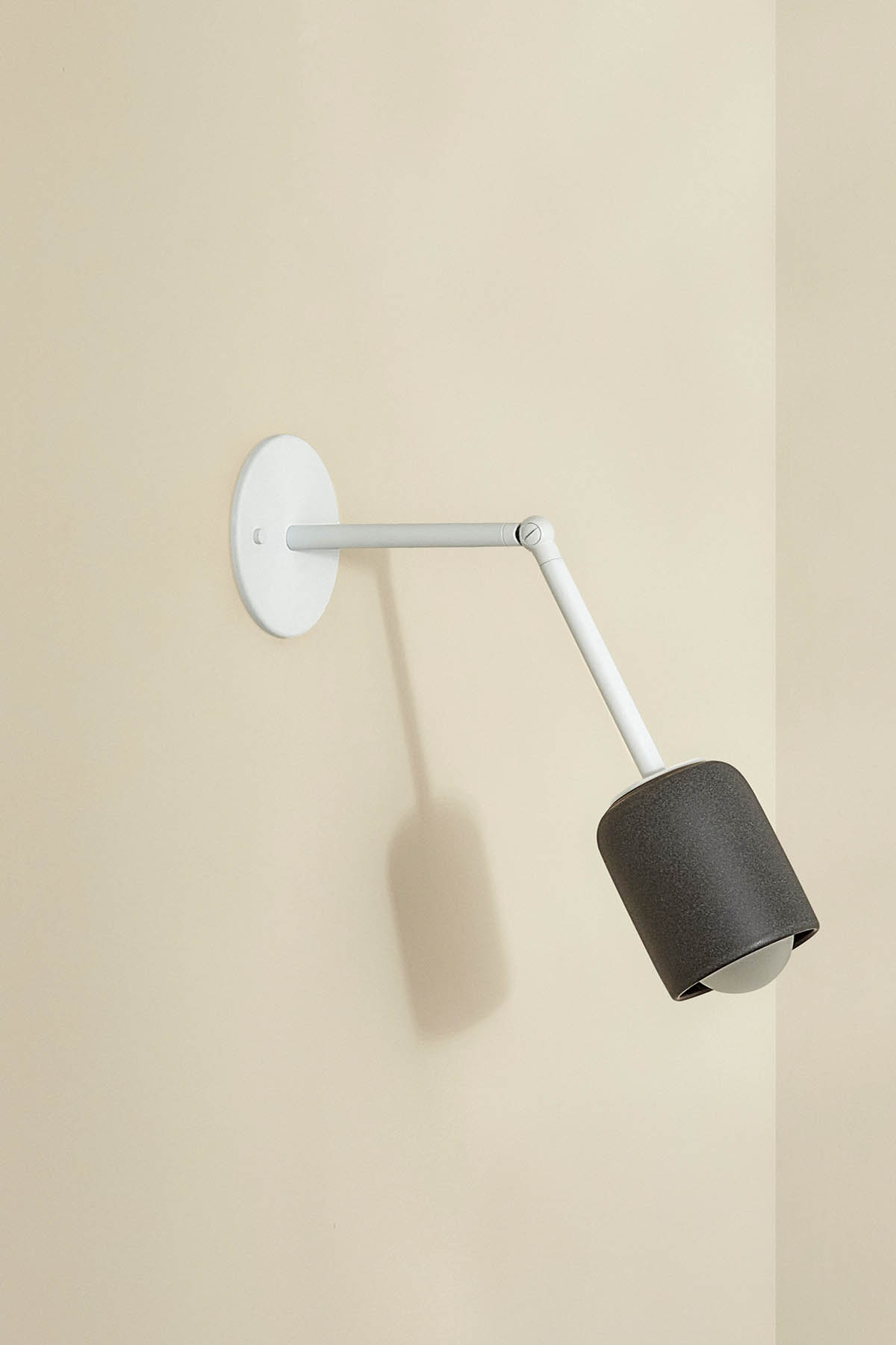 Terra 1 Long Wall Light Lead, White Satin, IP44