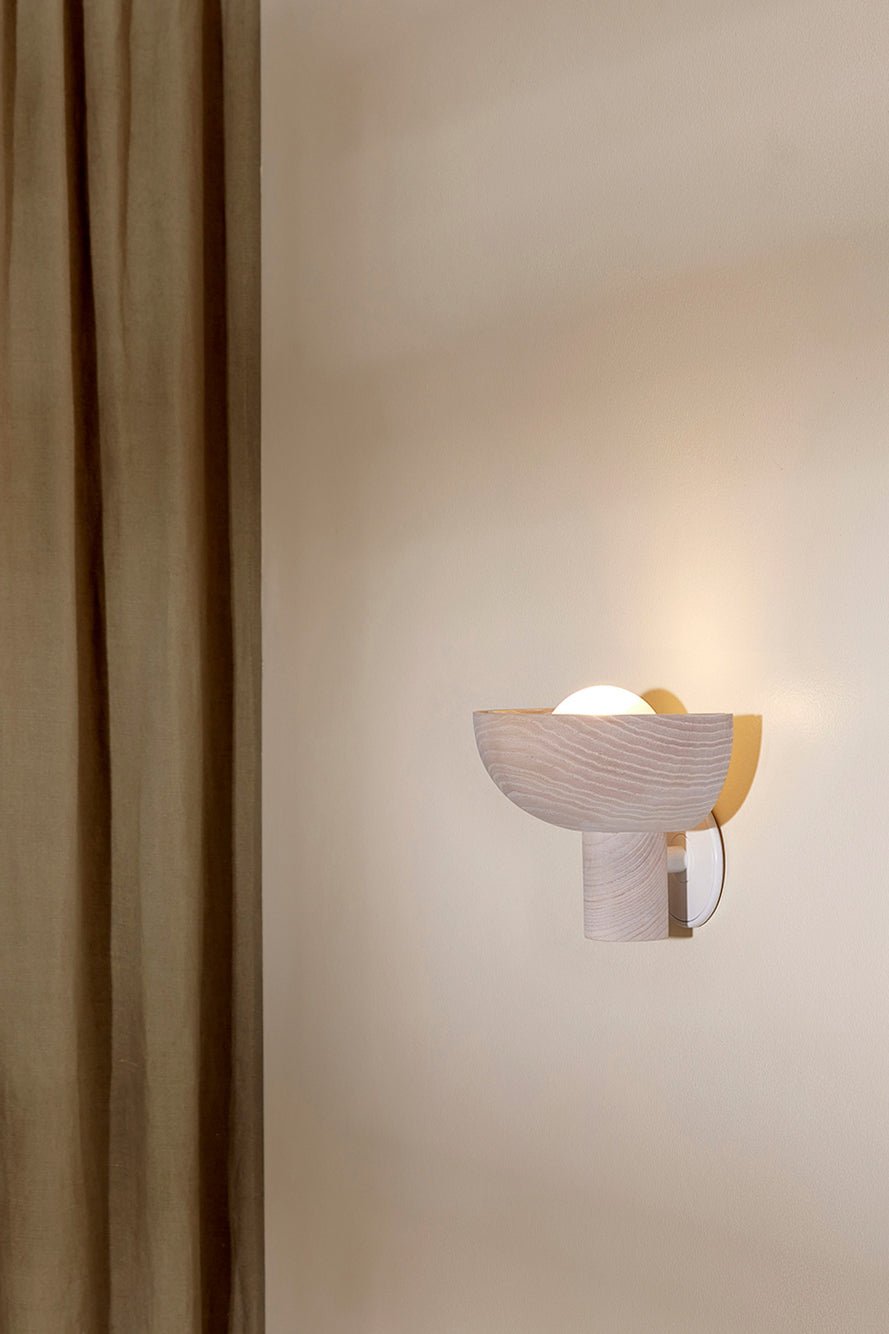 Selene Uplight - Small, Bleached Ash, White Satin