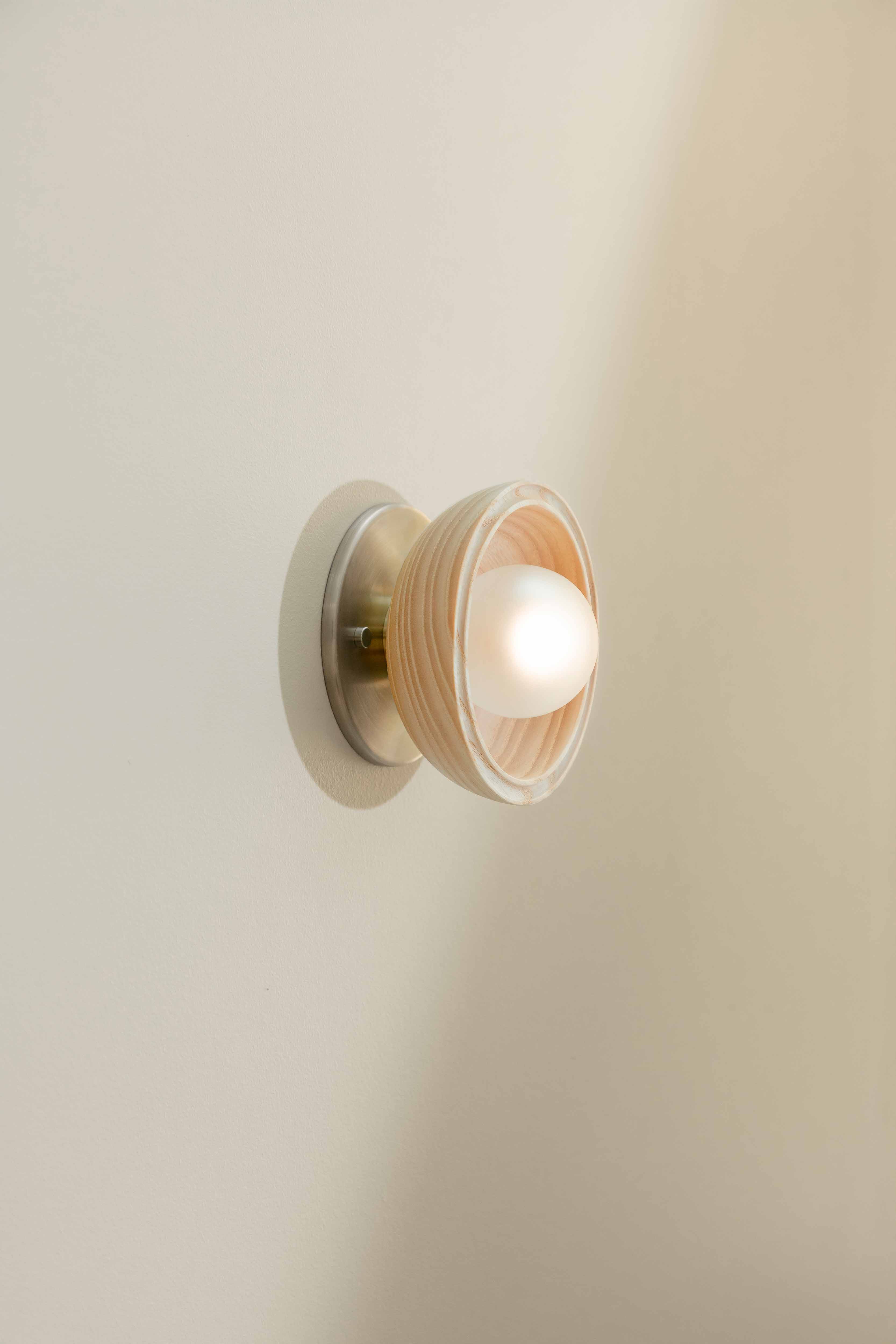 Selene Surface Sconce Mini Ash & Brushed Nickel