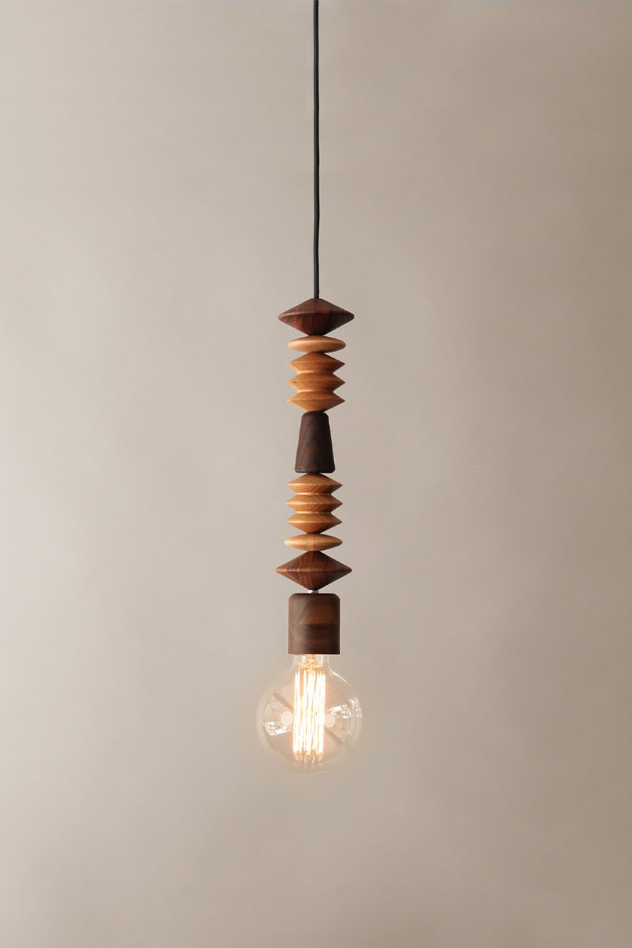 Bright Beads Africa Pendant Light & Brushed Nickel Ceiling Rose