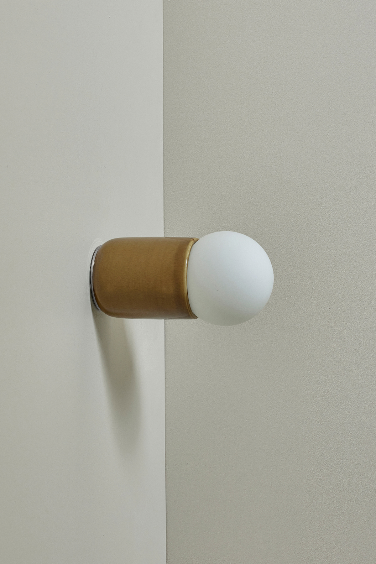 Terra 1 Surface Sconce Chartreuse, Brushed Nickel
