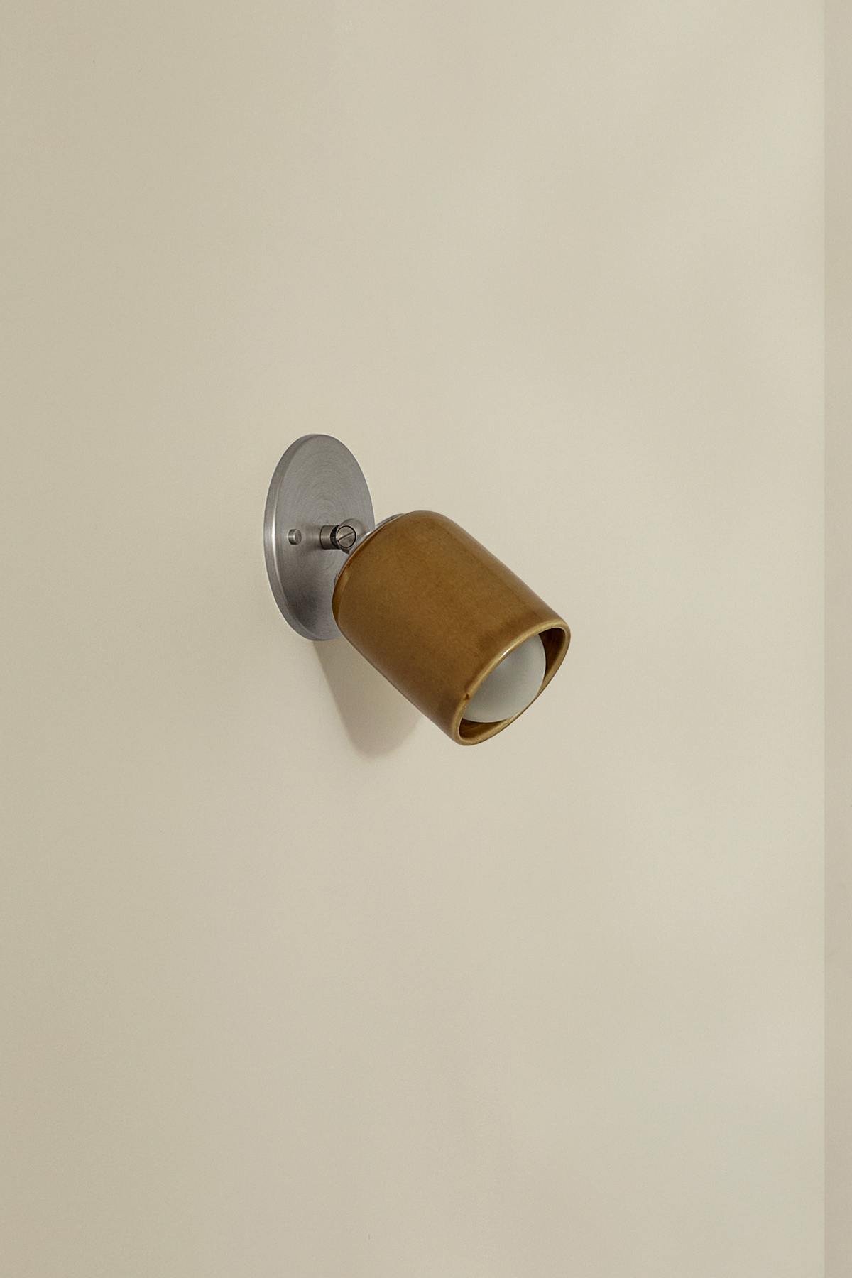Terra 1 Short Surface Sconce Chartreuse, Brushed Nickel, IP44