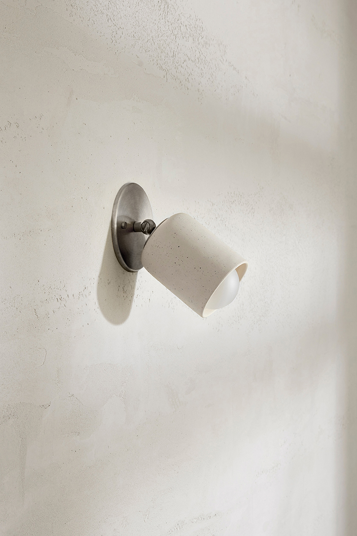 Terra 1 Short Surface Sconce Vanilla Bean, Brushed Nickel, IP44