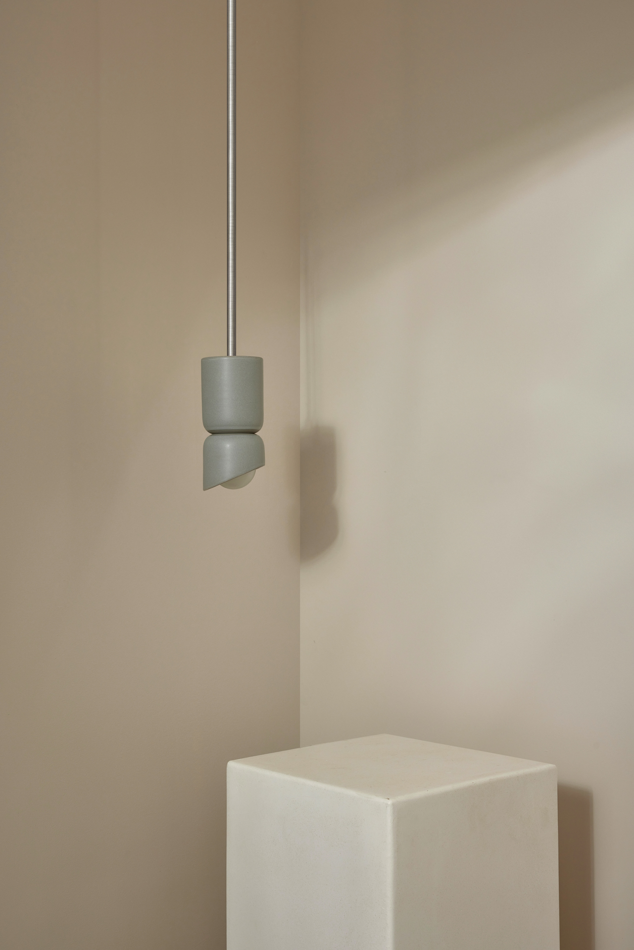 Terra 1.5 Pendant Light - Solid Rod Fog, Brushed Nickel