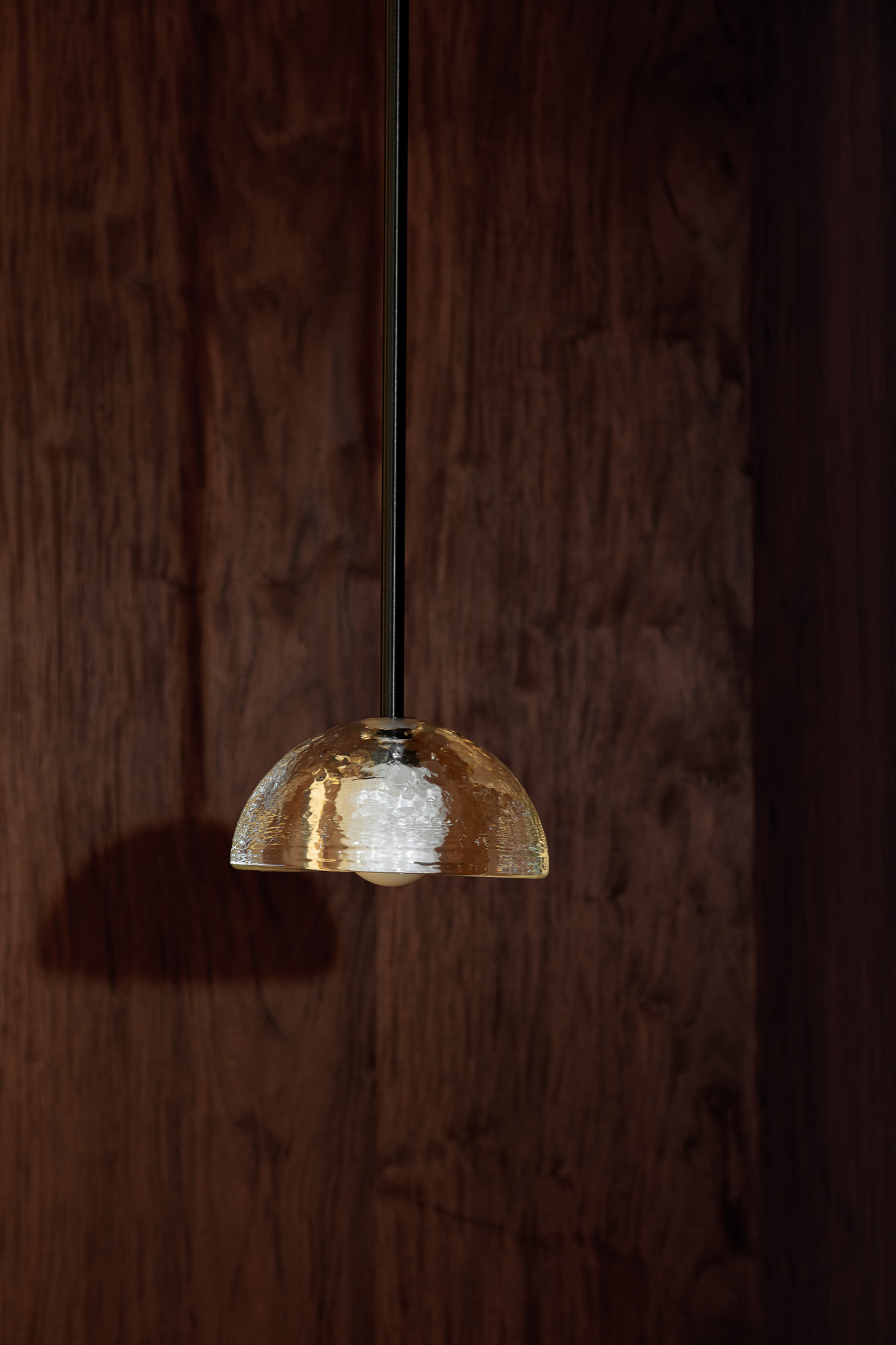 Aurelia Pendant Cast Glass & Brushed Black