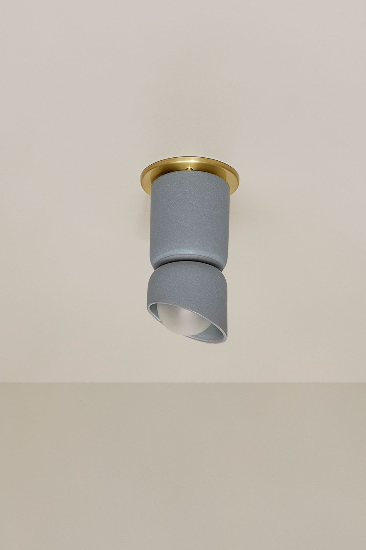 Terra 1.5 Ceiling Light Fog, Brass Slim Base Junction Box Adaptor