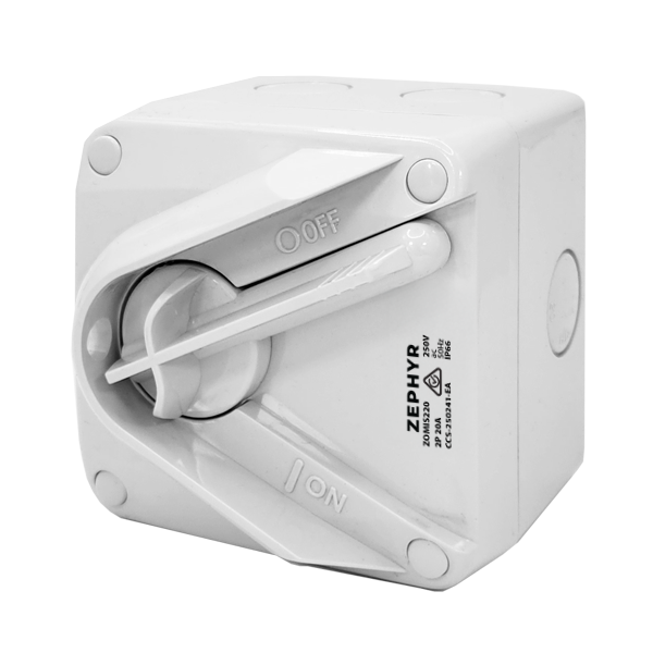 Mini Isolator Switch 20A 2P 250V - Grey