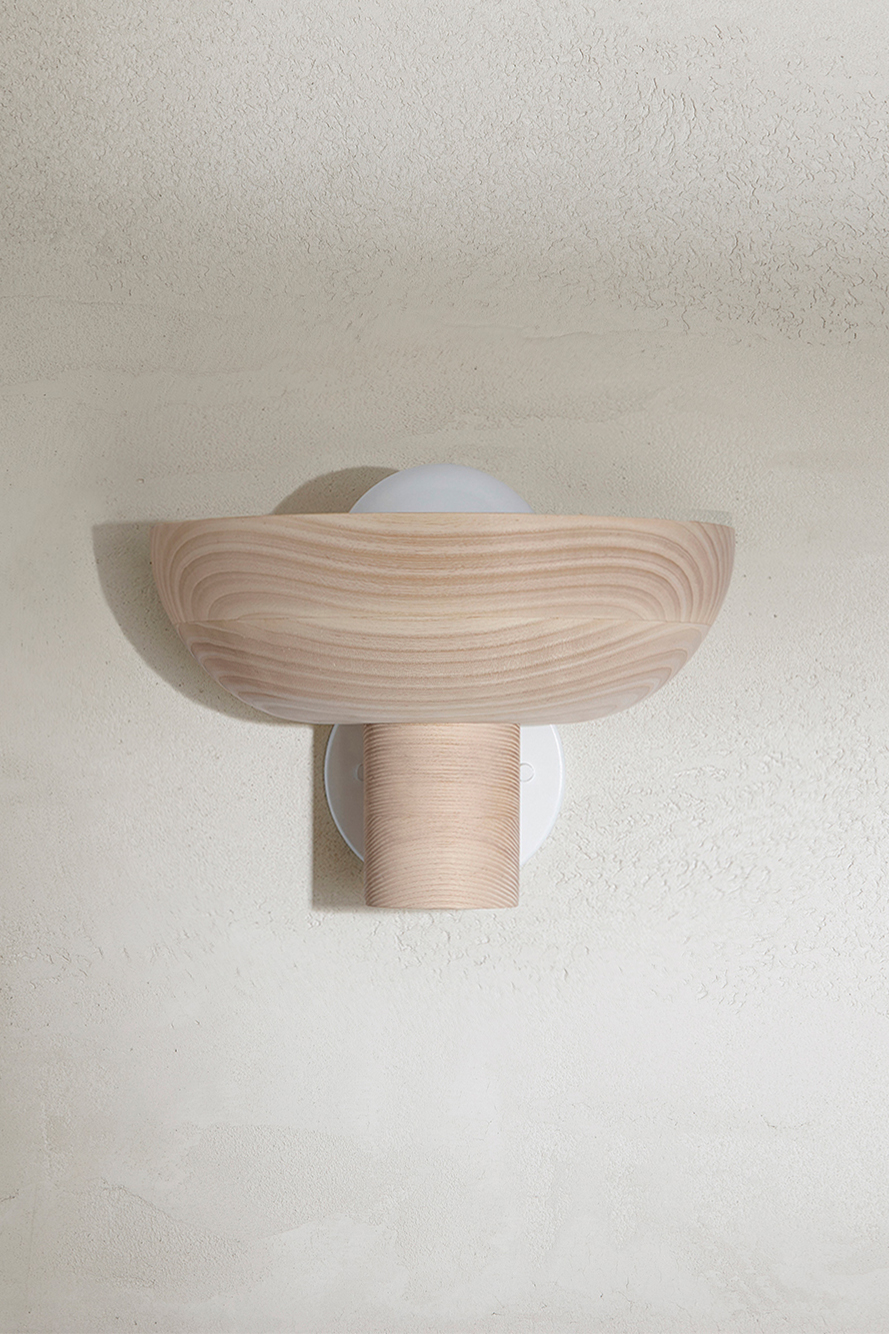 Selene Uplight Large Ash & White Satin
