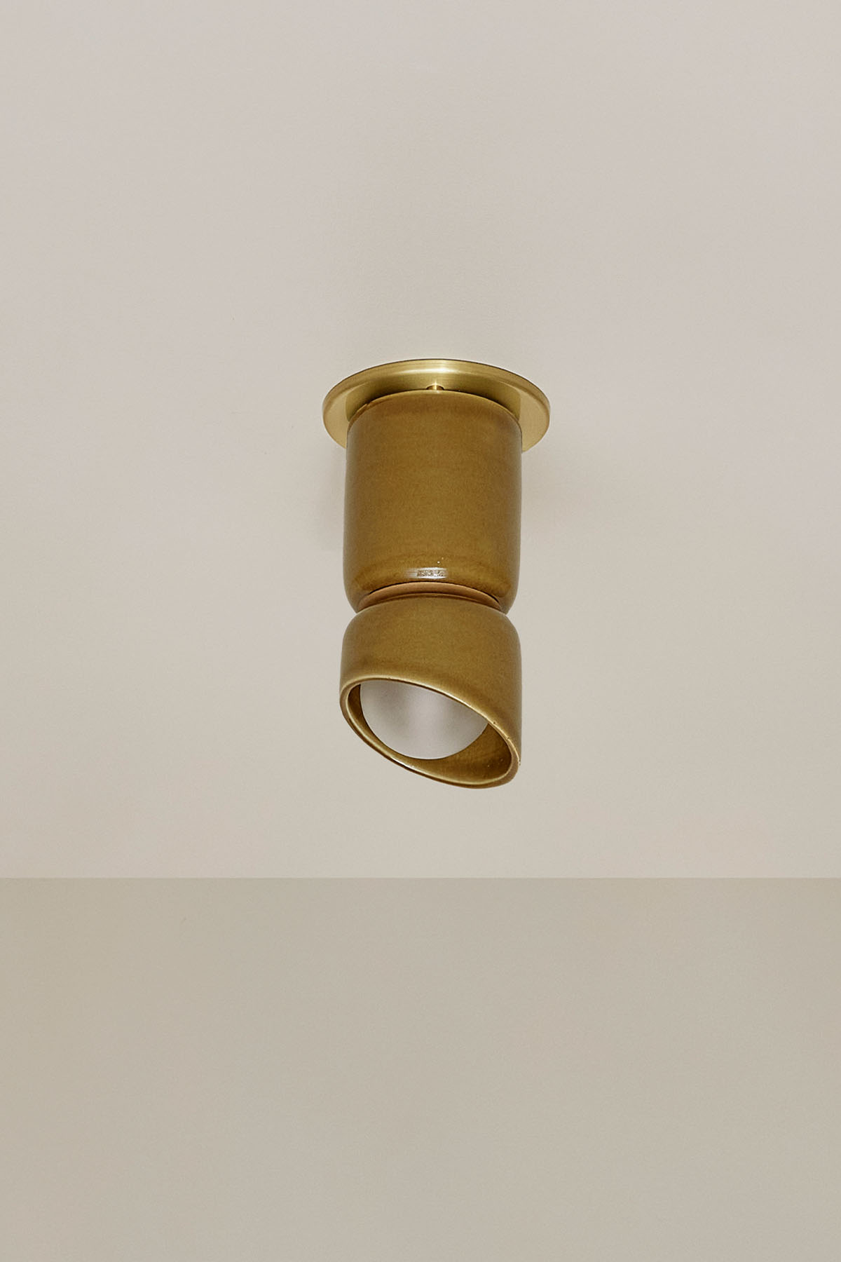 Terra 1.5 Ceiling Light Chartreuse, Brass Slim Base Junction Box Adaptor
