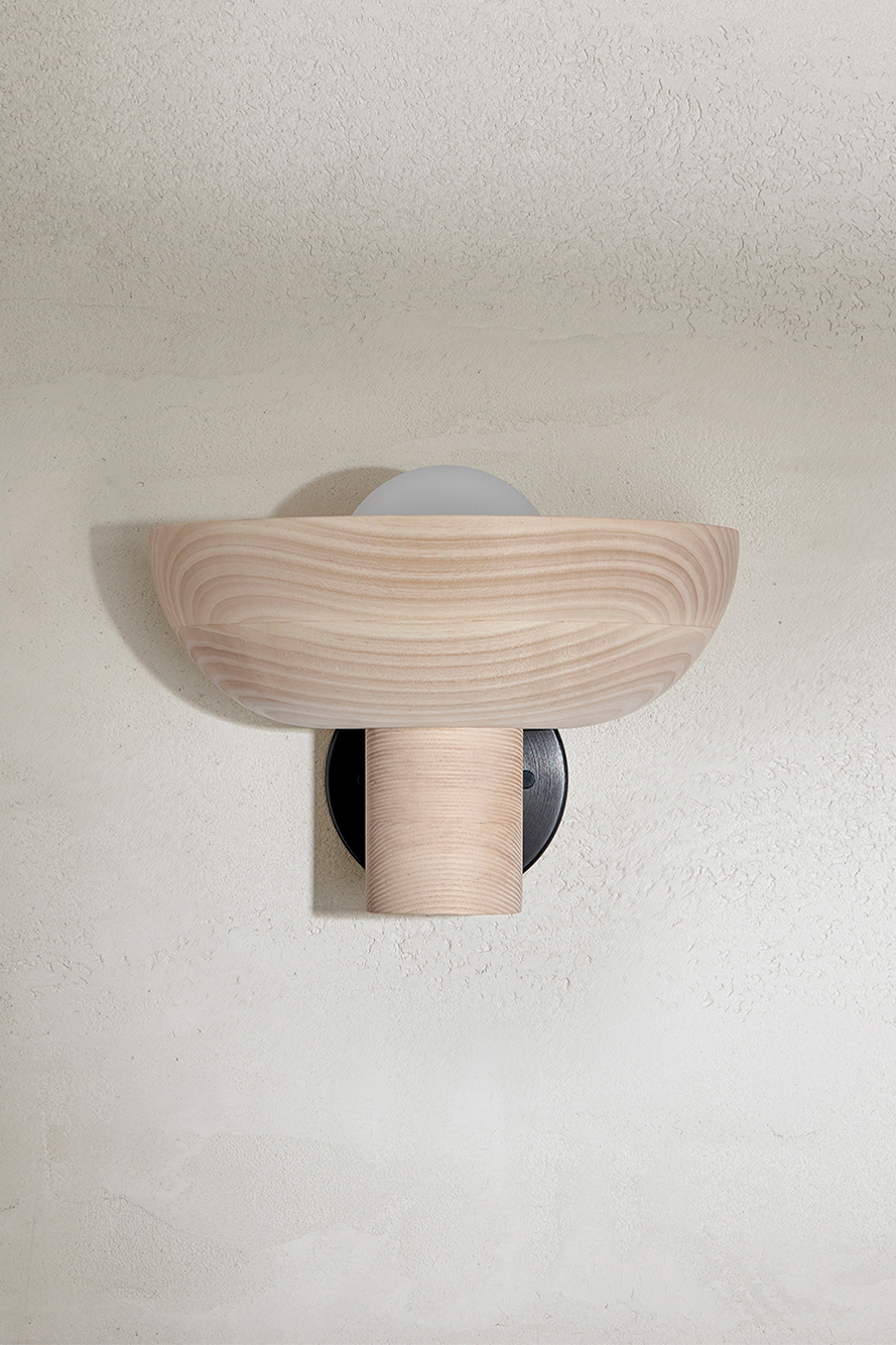 Selene Uplight Large Ash & Brushed Black