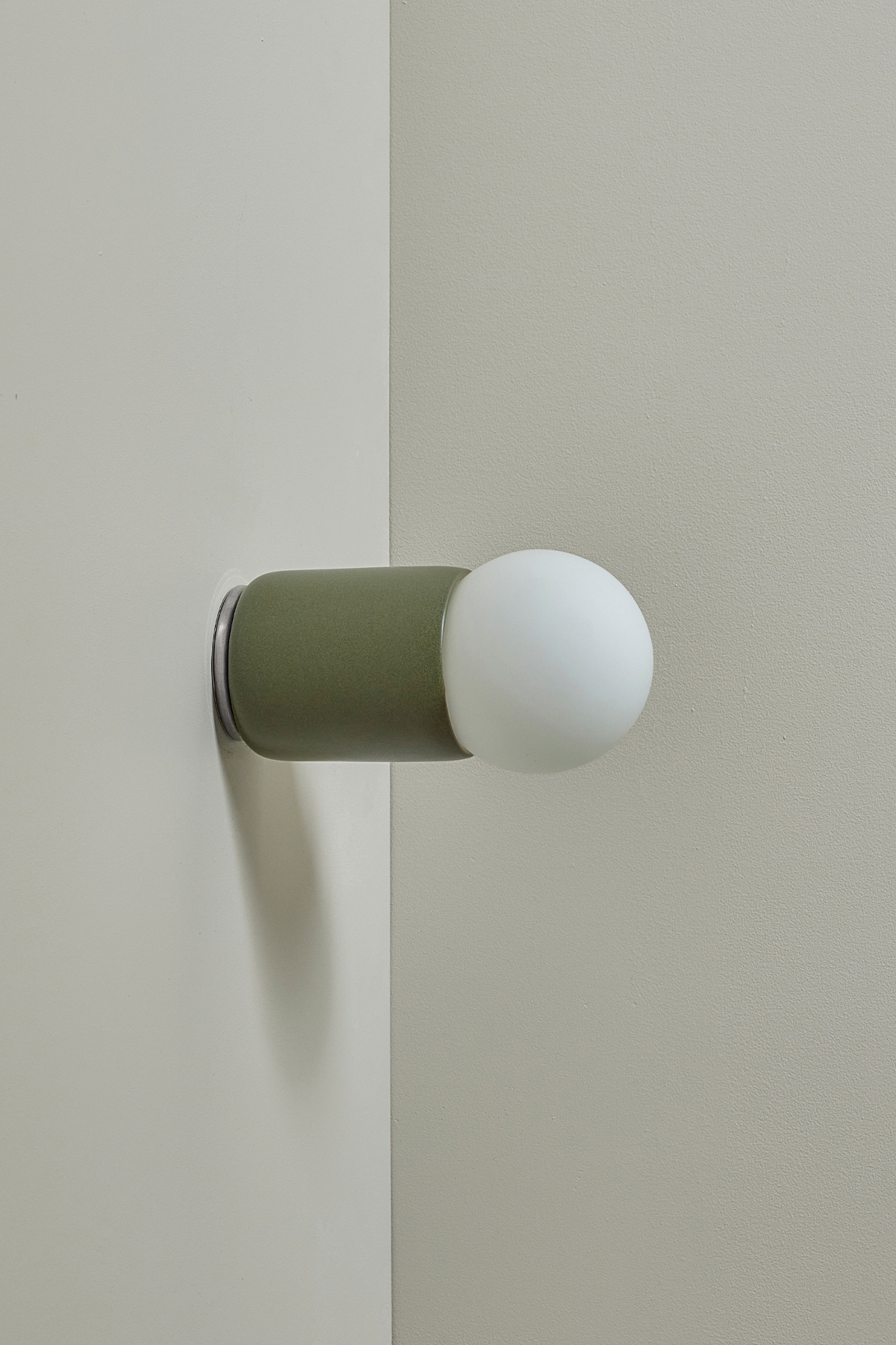 Terra 1 Surface Sconce Olive, Brushed Nickel