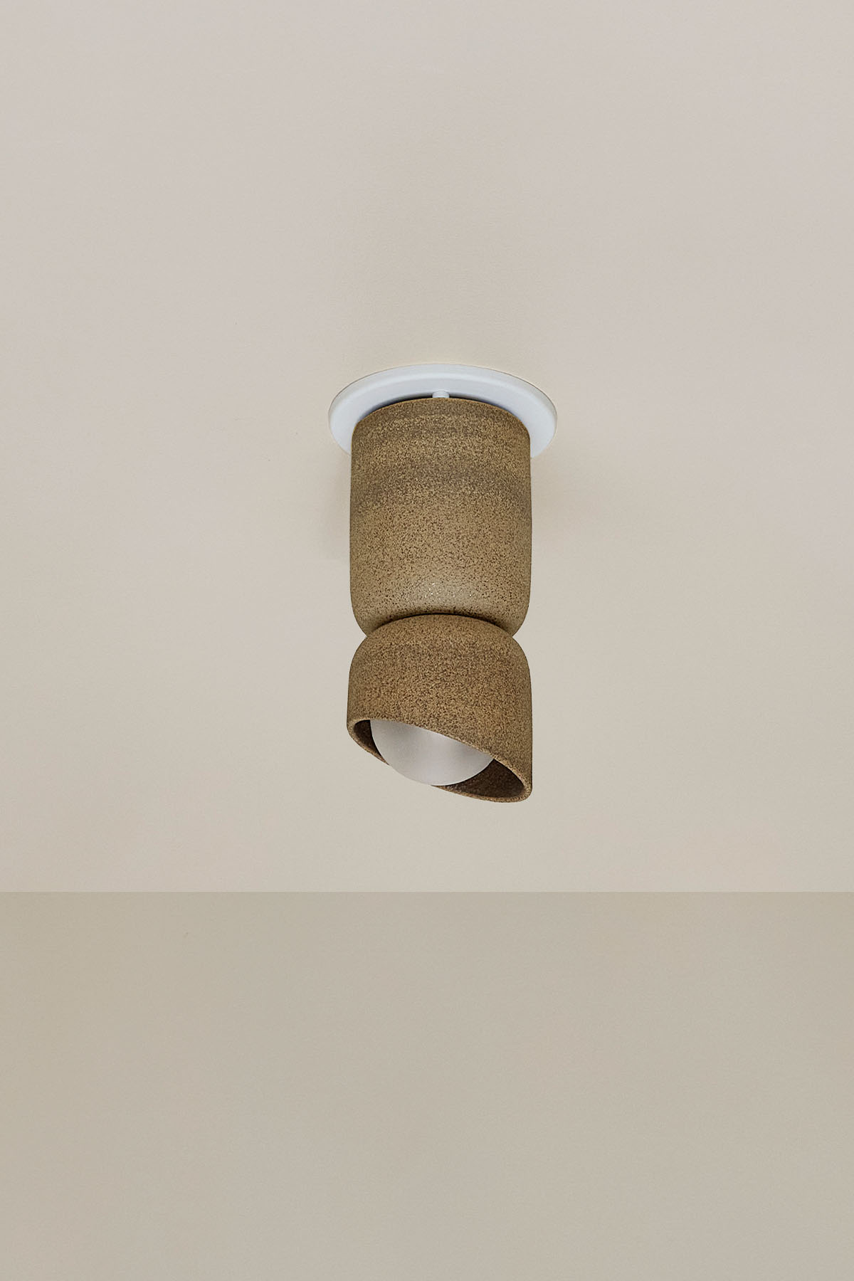Terra 1.5 Ceiling Light Clay, White Satin Slim Base Junction Box Adaptor