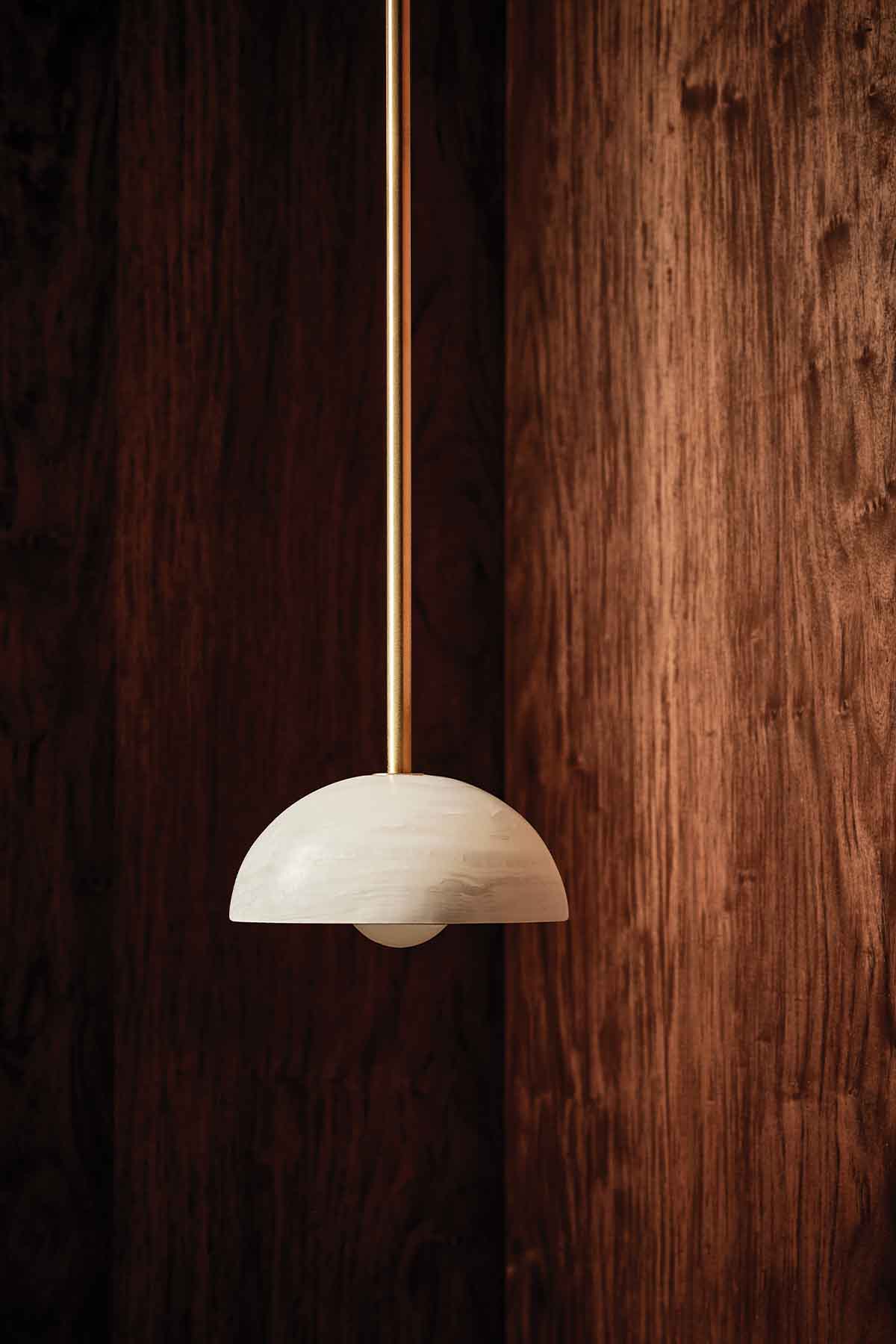 Aurelia Pendant White Onyx & Brass
