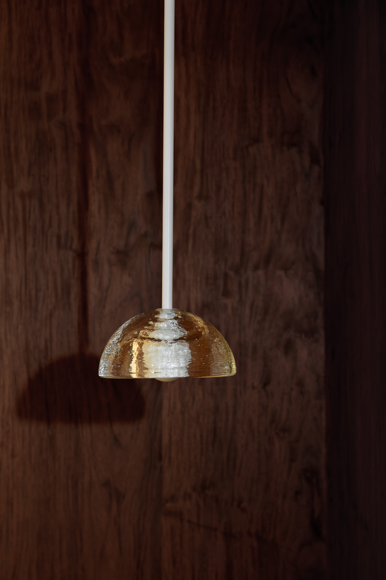 Aurelia Pendant Cast Glass & White Satin