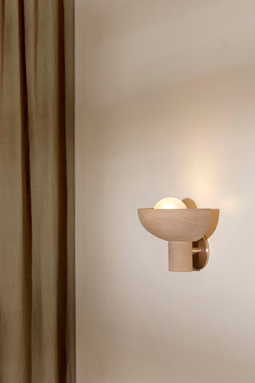 Selene Uplight - Small, Ash, Brass