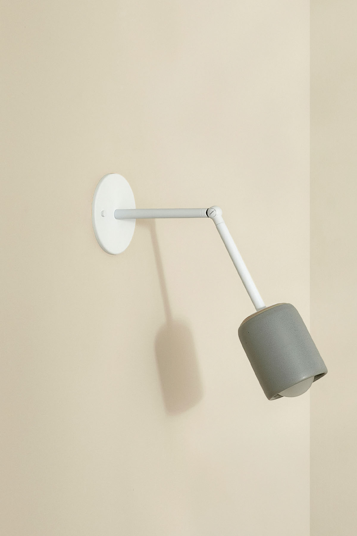 Terra 1 Long Wall Light Fog, White Satin, IP44