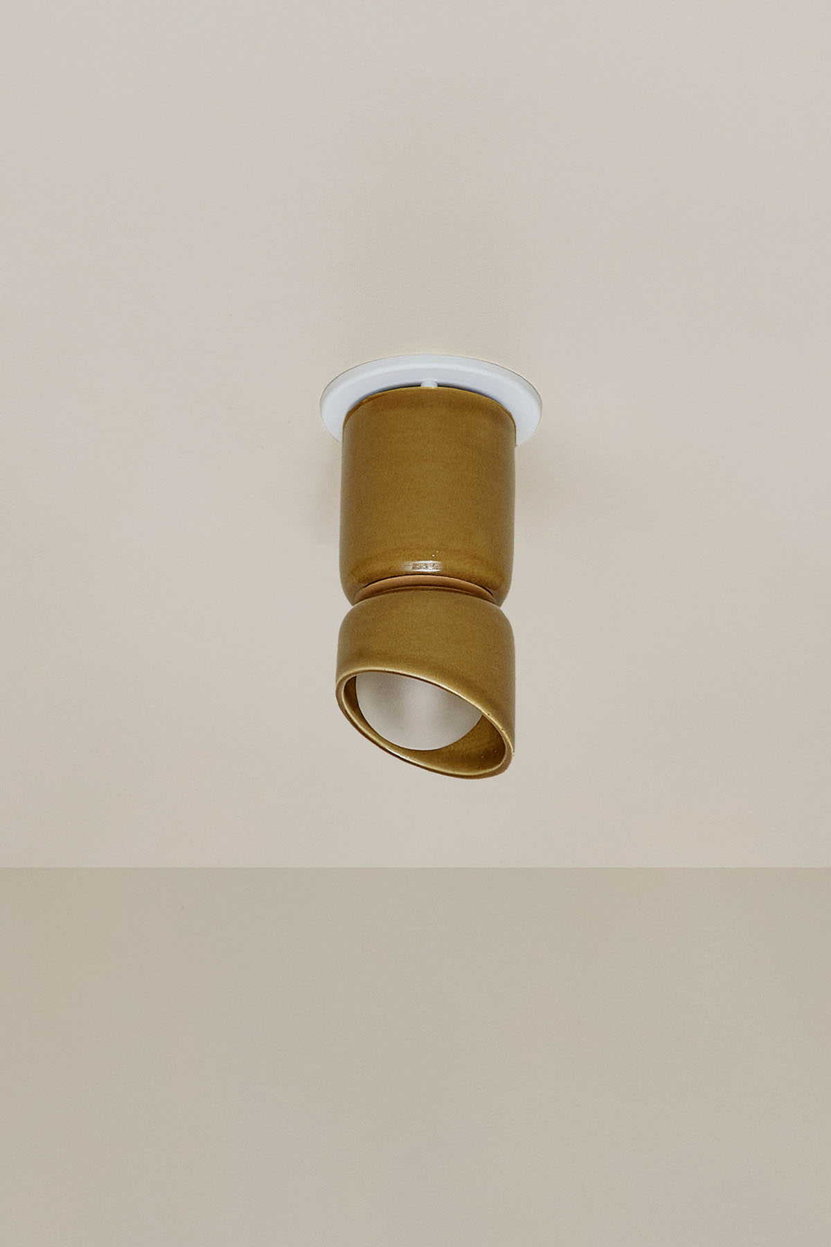 Terra 1.5 Ceiling Light Chartreuse, White Satin Slim Base Junction Box Adaptor