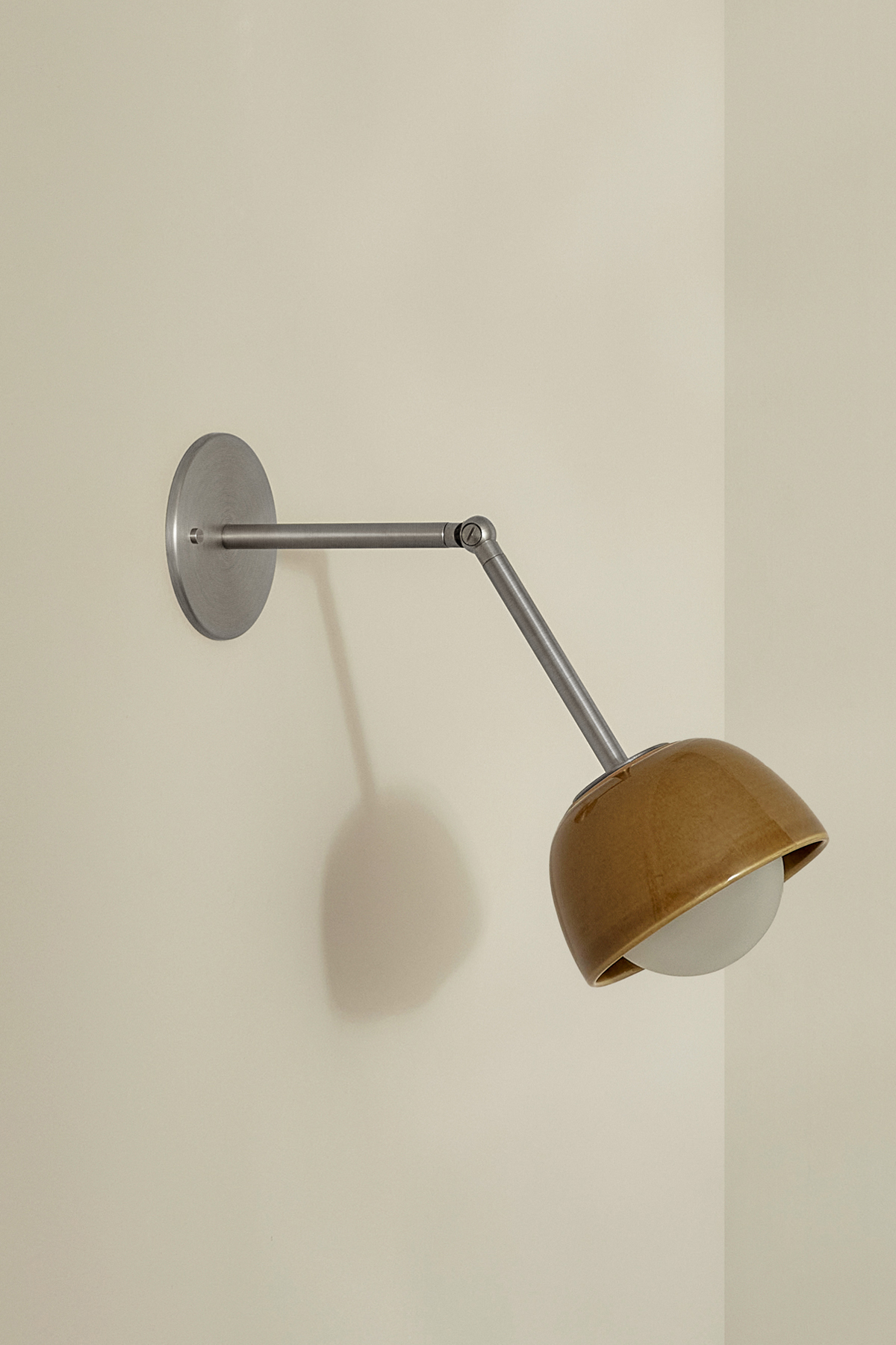 Terra 0 Long Wall Light Chartreuse, Brushed Nickel, IP44