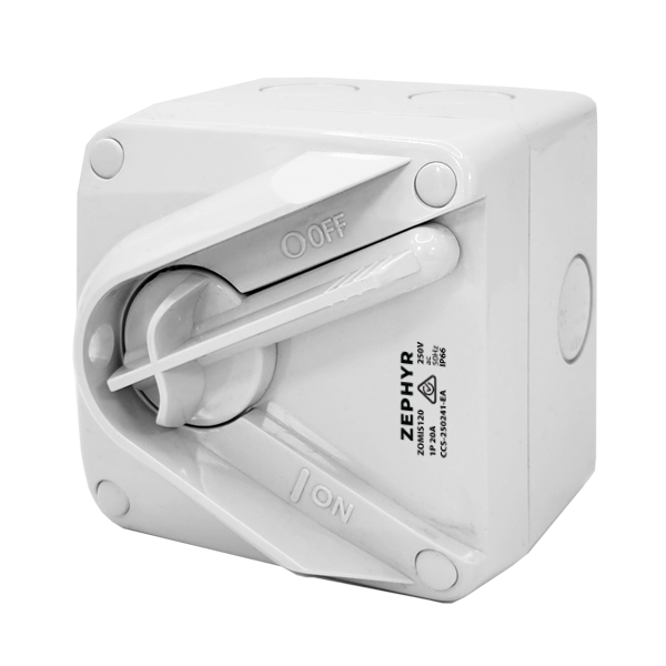 Mini Isolator Switch 20A 1P 250V - Grey