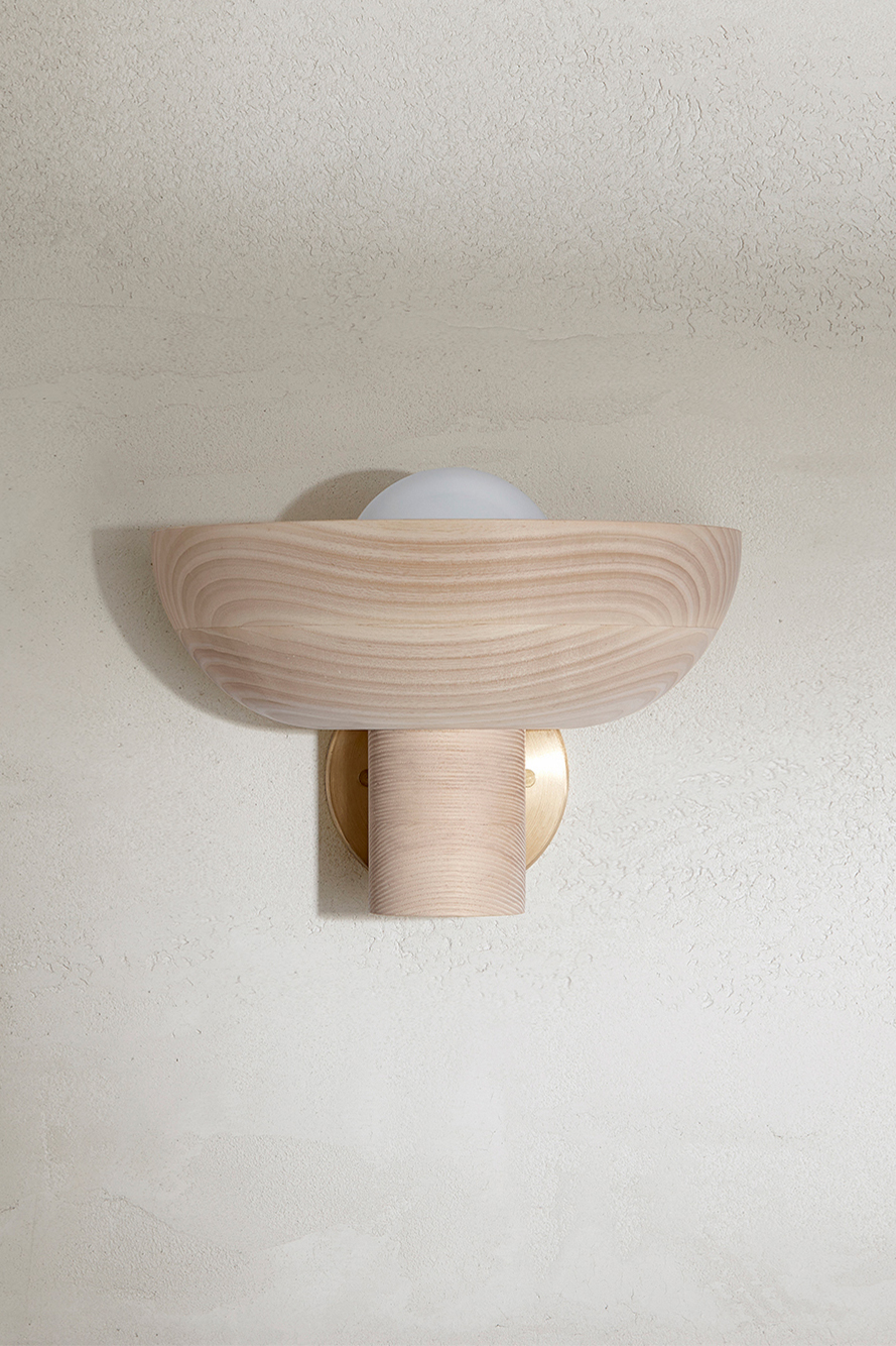 Selene Uplight Large Ash & Brass